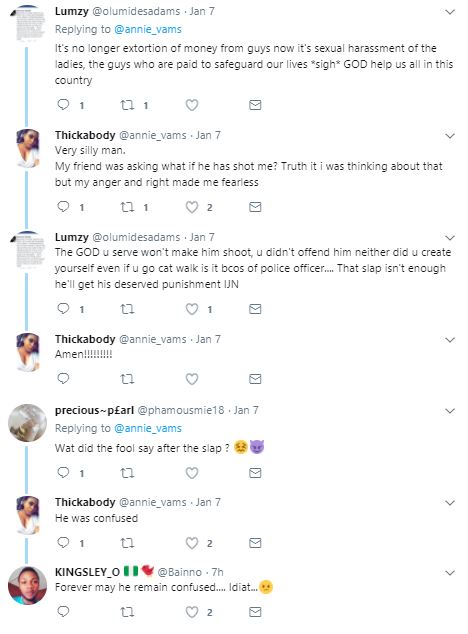 Nigerian Lady Slapped A Police Officer For Touching Her Butt In Public