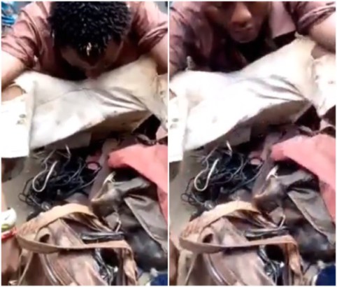 Alleged Mad, Caught with POS, Tortoise, Charms And Phone In Lagos [Photos]