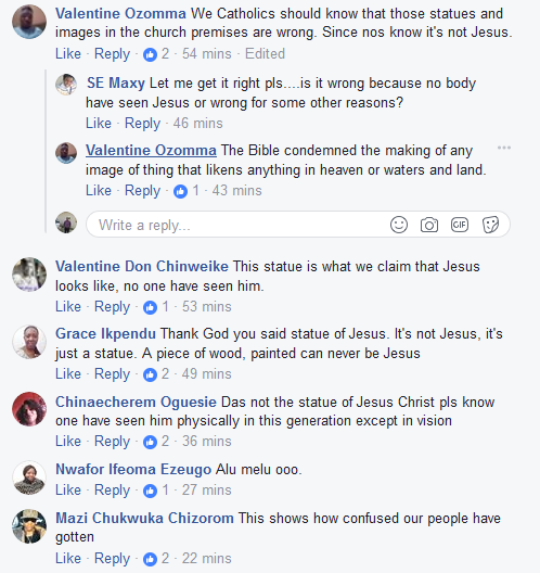 Outrage Sparked As Masquerade Uses Statue Of Jesus Christ For Performance [Photos]