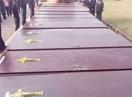 1st Photos From The Mass Burial For The 75 Victims Of Herdsmen Attack In Benue