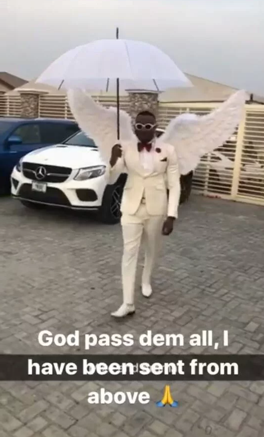 Pretty Mike, Attends A Wedding, Dressed in an Angelic Costume [Photos]