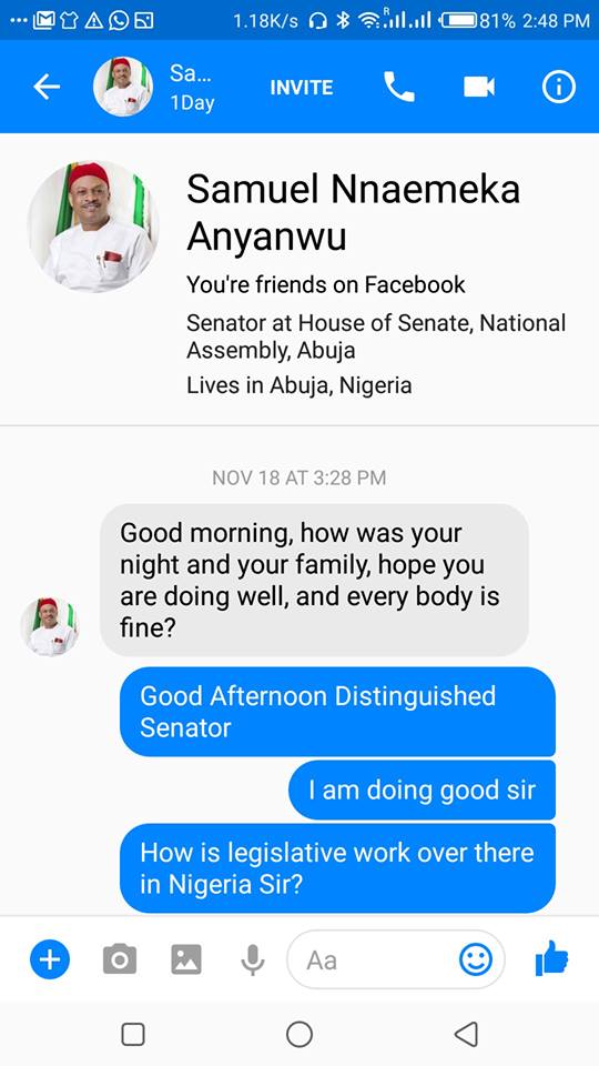 See How Scammers Are Using Profiles Of Senators To Dupe People On Facebook [Photos]