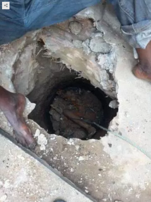 Young Girl Strangled To Death And Dumped Inside Septic Tank In Port Harcourt [Graphic Photos]