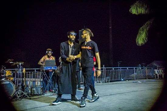 Singer Phyno Spotted with His Lookalike at Rochas Okorocha’s Country Home In Imo [Photos]