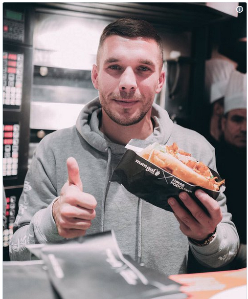 Former Arsenal Striker Lukas Podolski Now Sells Shawarma in Germany [Photos]