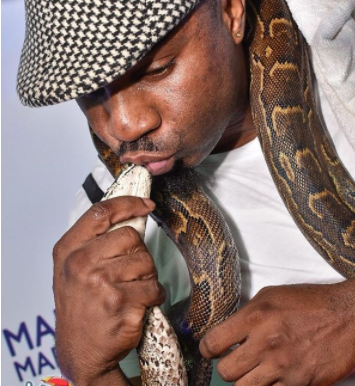 Pretty Mike Spotted Kissing His Pet Python [Photos]