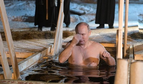 Putin Strips Down To Marks Baptism Of Jesus Christ