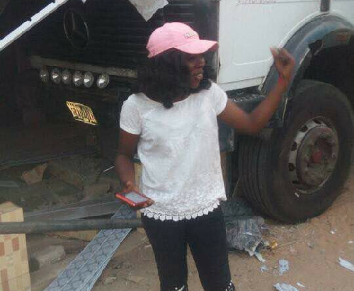 Salesgirl Cheats Death As Truck Rams Into Her Shop In Delta State [Photos]