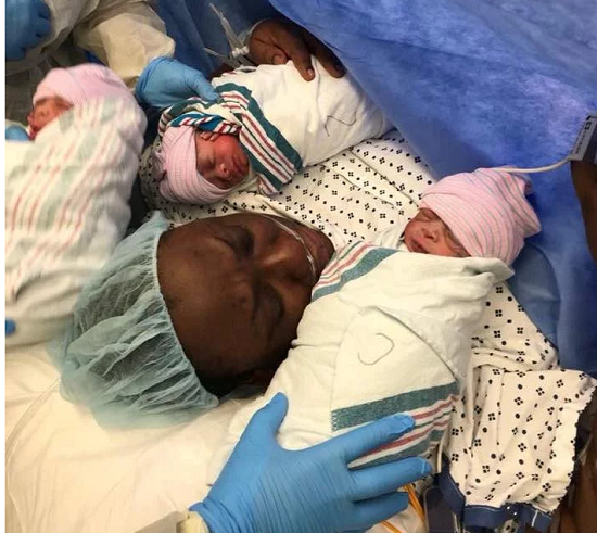 Endless Joy As Nigerian Couple Welcome A Set Of Triplets After 9 Years Of Marriage [Photos]