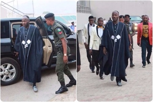 Apostle Johnson Suleman Spotted Rocking the Replica Of Ebuka’s Internet Breaking Agbada [Photos]