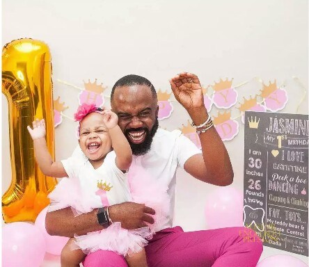 Sweet Couple, Banky W and Adesua Attend Noble Igwe and Daughter’s Birthday Party [Photos]