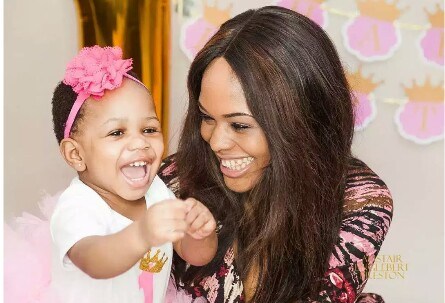 Sweet Couple, Banky W and Adesua Attend Noble Igwe and Daughter’s Birthday Party [Photos]