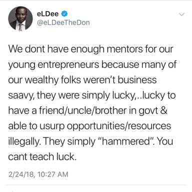 Veteran Rapper Eldee Reveals Why There Are Few Mentors in Nigeria
