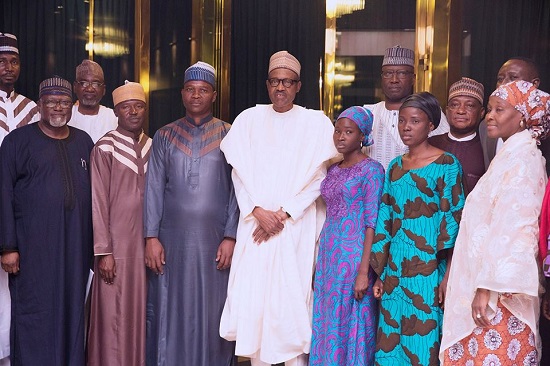 President Buhari Meets UNIMAID Lecturers and Women Recently Rescued from Boko Haram