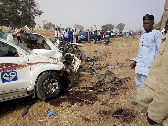 Photos from The Fatal Accident That Occurred Along Goombi Hong Road in Adamawa