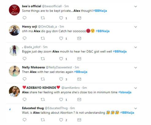 #BBNaija2018: Alex Just Revealed She Had An Abortion At 16 And Nigerians React