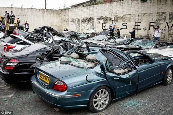 Philippine’s President Destroys Smuggled Luxurious Cars Costs N432million