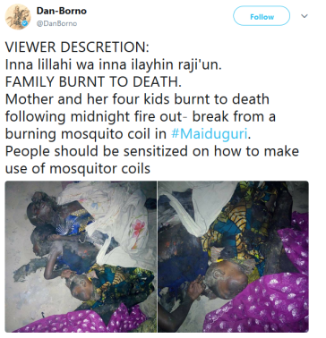 Woman and Her Children Burnt to Death After Mosquito Coil Disaster – [Graphics Photos]