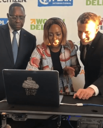 DJ Cuppy, Spotted, Teaching Senegalese and French Presidents How to DJ [Photos/Video]