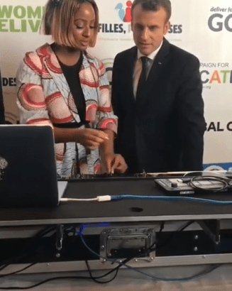 DJ Cuppy, Spotted, Teaching Senegalese and French Presidents How to DJ [Photos/Video]