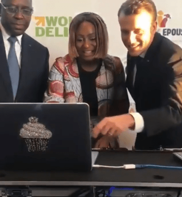 DJ Cuppy, Spotted, Teaching Senegalese and French Presidents How to DJ [Photos/Video]