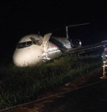 Major Tragedy averted as a Dana aircraft skids off the runway in Rivers [Photos]