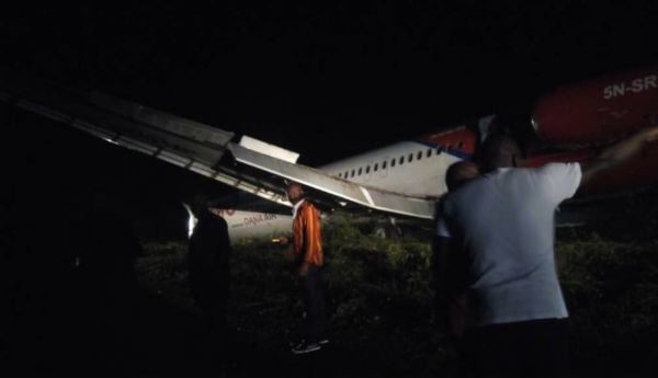 Major Tragedy averted as a Dana aircraft skids off the runway in Rivers [Photos]
