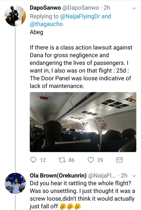 “It Is Like Travelling In A Molue”! Dana Air Passengers Talk About Their Experience As Plane Door Falls Off