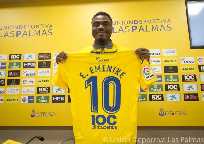 Ex-Super Eagles Striker, Emmanuel Emenike Unveiled By Spanish Club. Photos