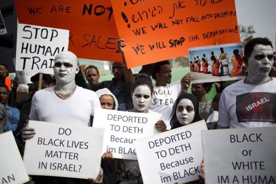 To Avoid Deportation, Africans in Israel Paints Their Faces White To Avoid Deportation, Africans in Israel Paints Their Faces White