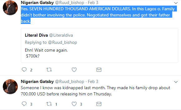 Unbelievable! Family In Lagos Paid $700000 (N225M) To Free Their Father From Kidnappers [Details]