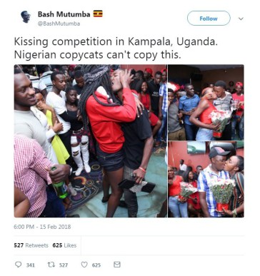 Photos from Valentine’s Day Kissing Competition in Uganda [Photos]