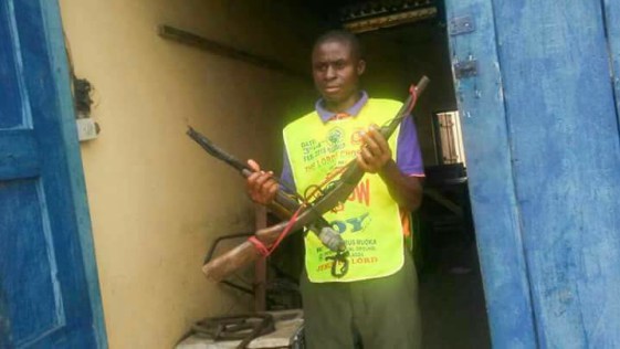 Lord’s Chosen Pastor Forcefully Collects 2 Guns from Armed Robbers [Photos]