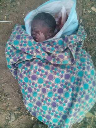 Newborn Baby Spotted In A Dustbin At Sabo Express Road Kaduna [Photos]