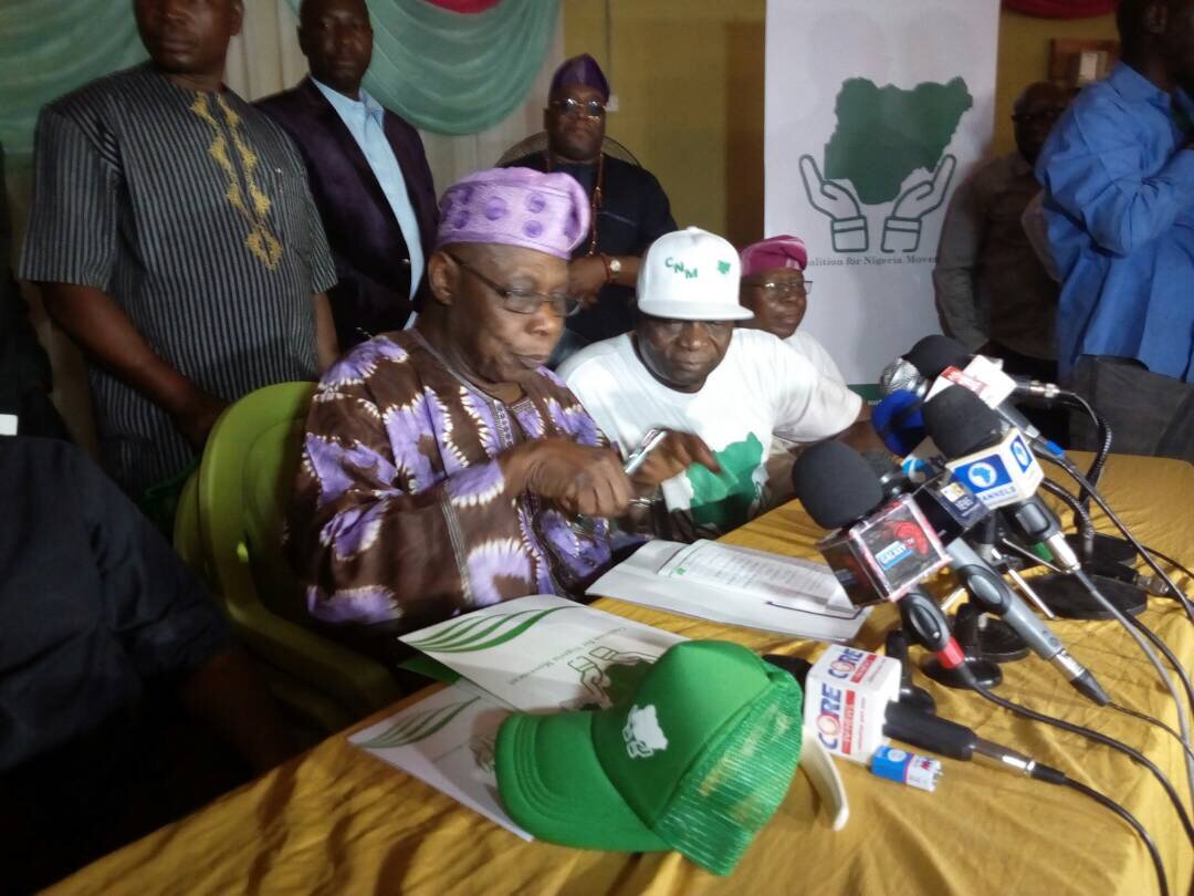 Obasanjo Dares APC, Registers with Coalition For Nigeria, Vows APC, PDP Will Lose In 2019 [Photo]