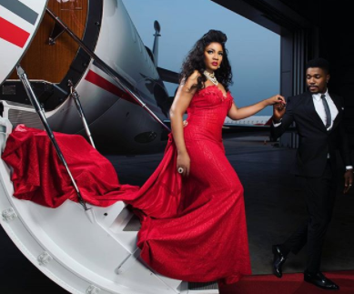 Omotola Shines in Her Beautiful Long Red Dress [Photos]