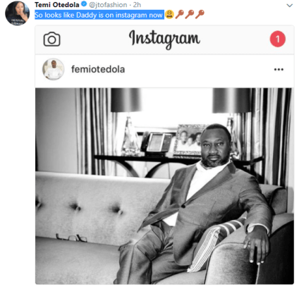 Finally, Femi Otedola Joins Instagram with ‘Otedola with The Money’ Post