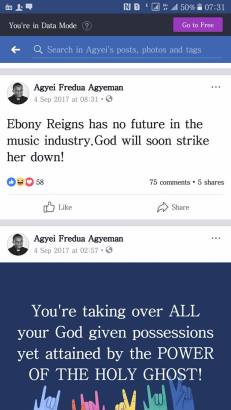 Ghanaians call out Pastor who placed curse on singer Ebony Reigns before her death