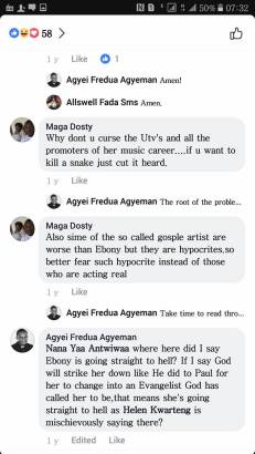 Ghanaians call out Pastor who placed curse on singer Ebony Reigns before her death