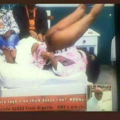 #BBNaija2018: While Displaying Her Acrobatic Skill, Princess Shows Off Her Backside [Photos]