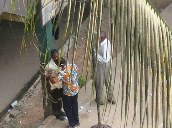Secondary Student Tied to A Pillar By Teacher As Punishment [Photos]