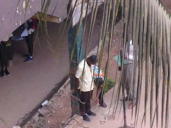 Secondary Student Tied to A Pillar By Teacher As Punishment [Photos]