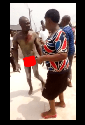 Man Stripped, Beaten Blue Black for Raping A 10-Year-Old Girl In Bayelsa