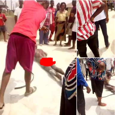 Man Stripped, Beaten Blue Black for Raping A 10-Year-Old Girl In Bayelsa