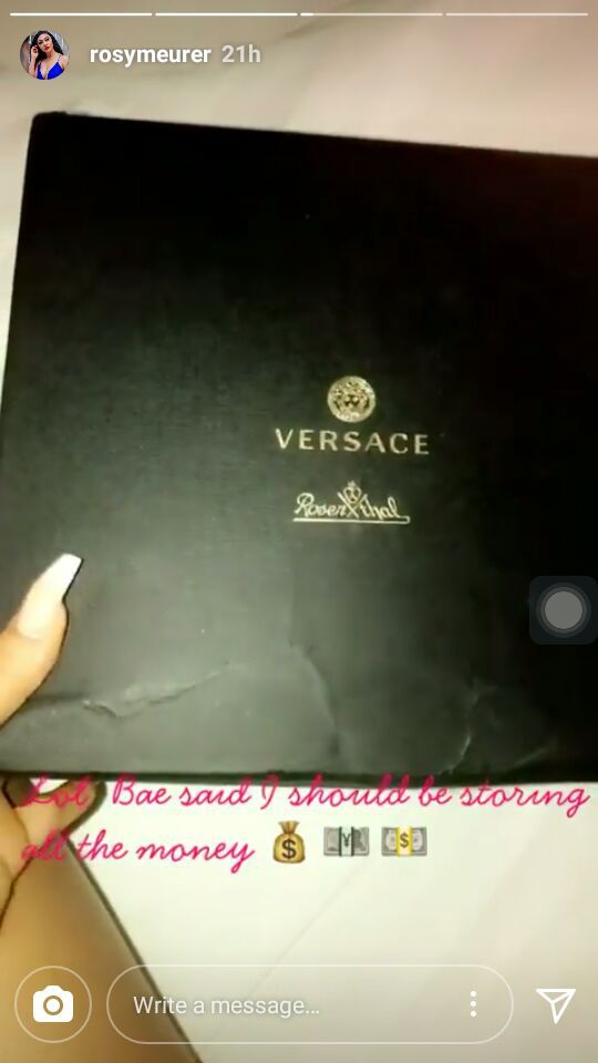 Alleged Side Chick, Rosaline Meurer Shows Off N90k Birthday Gift from Her Boo