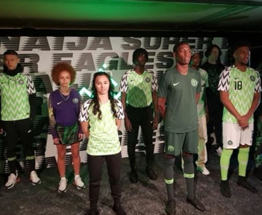 Russia 2018: NFF Unveils Home and Away Kits for Russia 2018 World Cup [Photos]