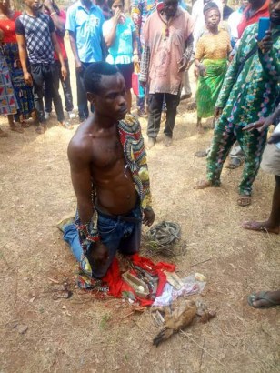 Wicked Man Banished From His Village For Tying A Woman’s Pregnancy With Coffin And Fowl [Photos]