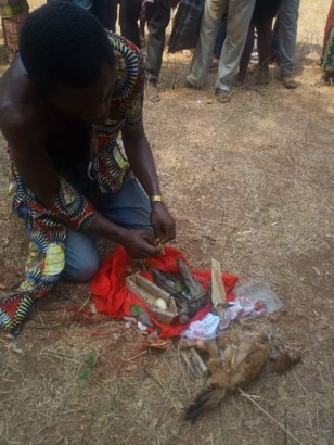 Wicked Man Banished From His Village For Tying A Woman’s Pregnancy With Coffin And Fowl [Photos]