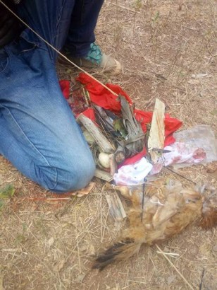 Wicked Man Banished From His Village For Tying A Woman’s Pregnancy With Coffin And Fowl [Photos]