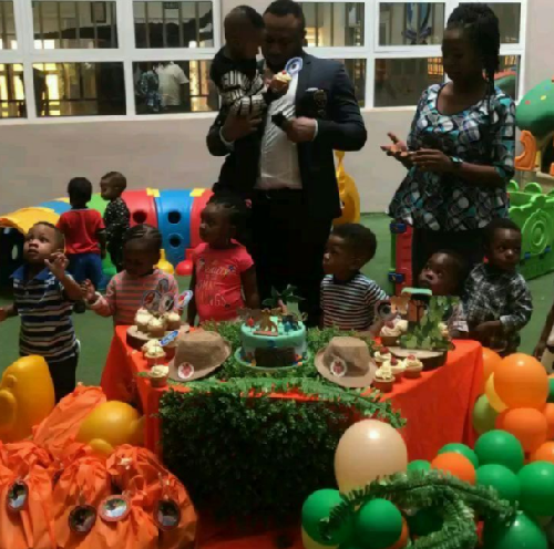 For The First Time, Tonto Dikeh and Churchill Olakunle Spotted Together at Son’s 2nd Birthday Party